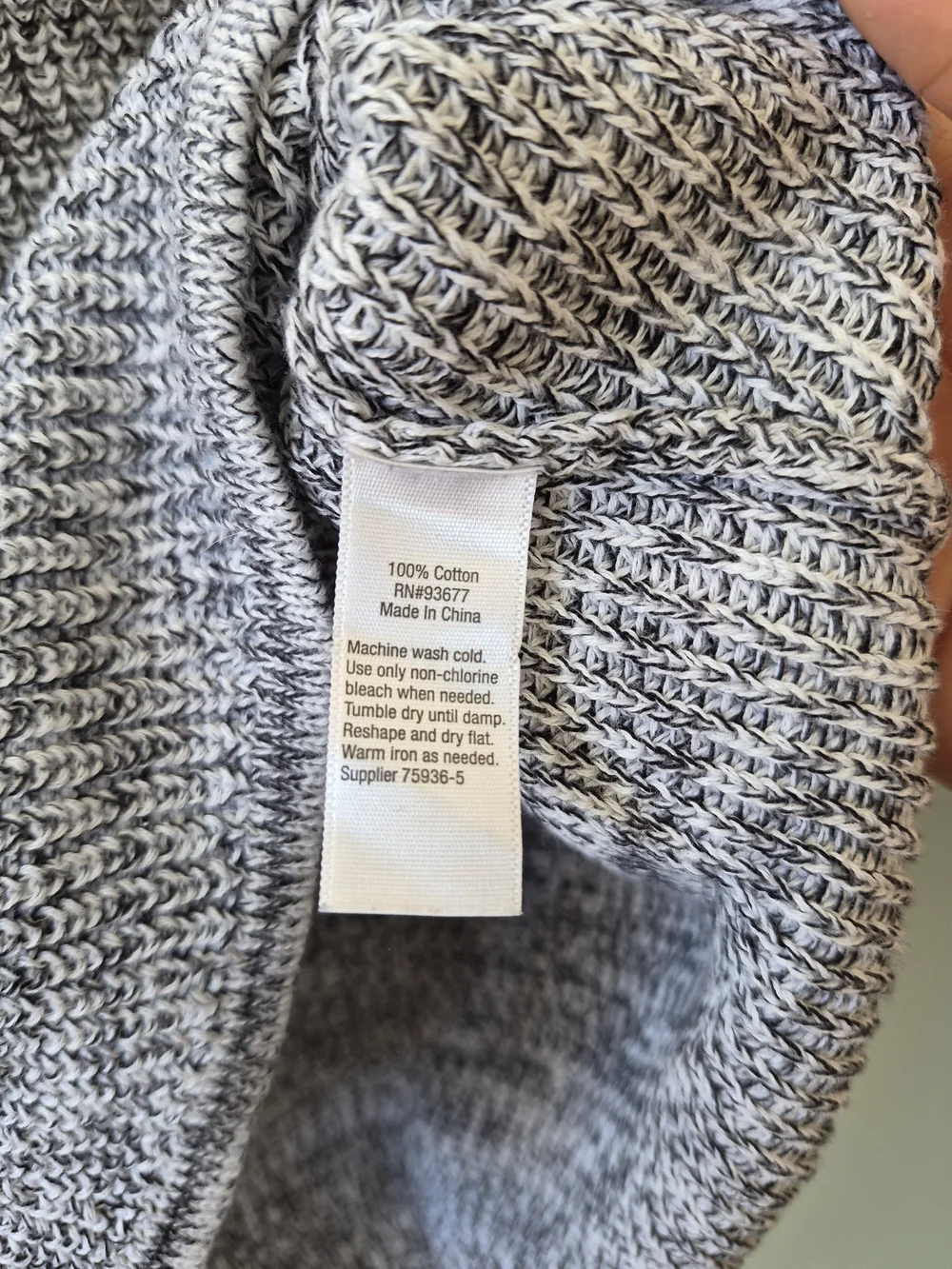 a.n.a Marled Gray V-Neck Sweater